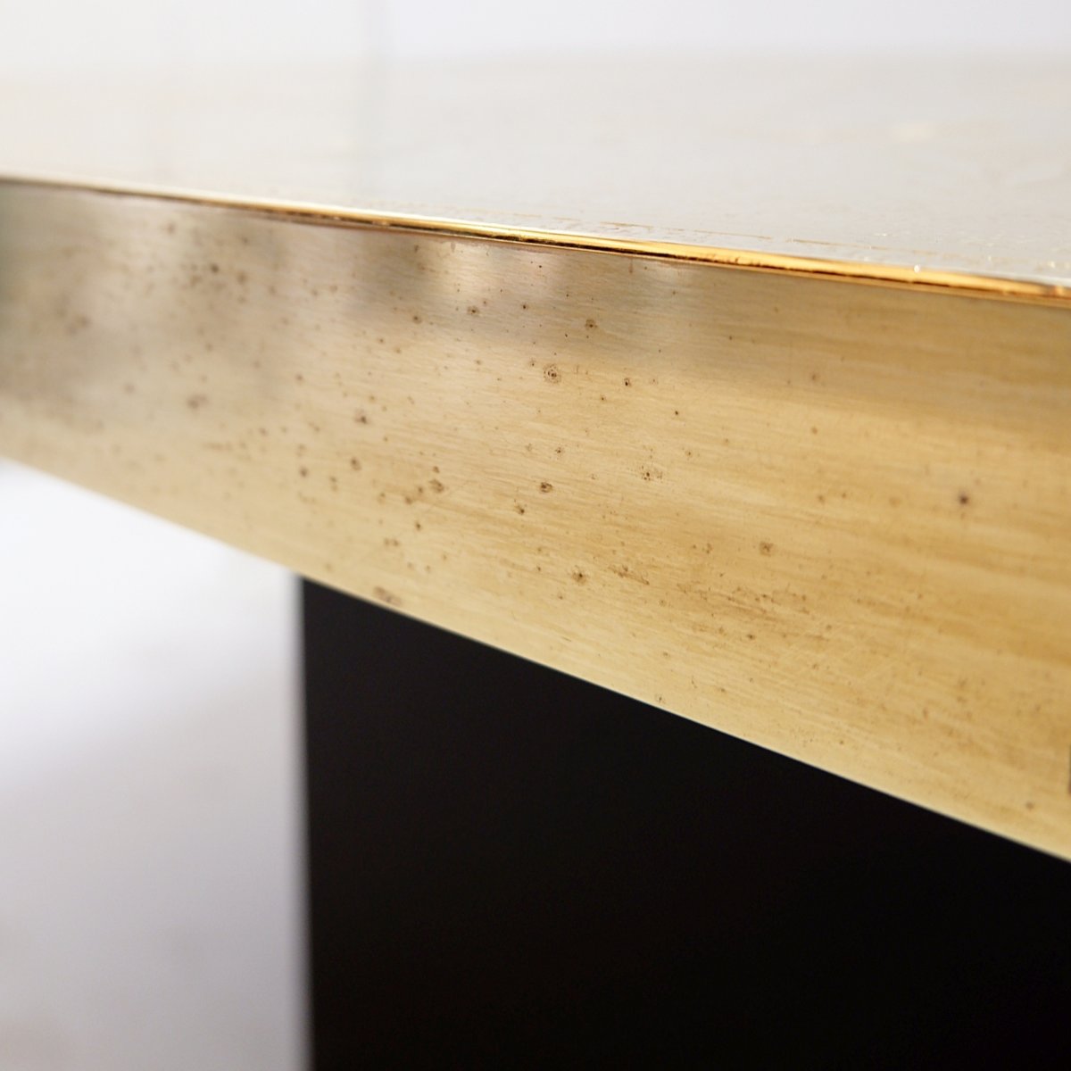 Engraved Brass Coffee Table, Christian Krekels Style, Belgium, 1977-photo-4