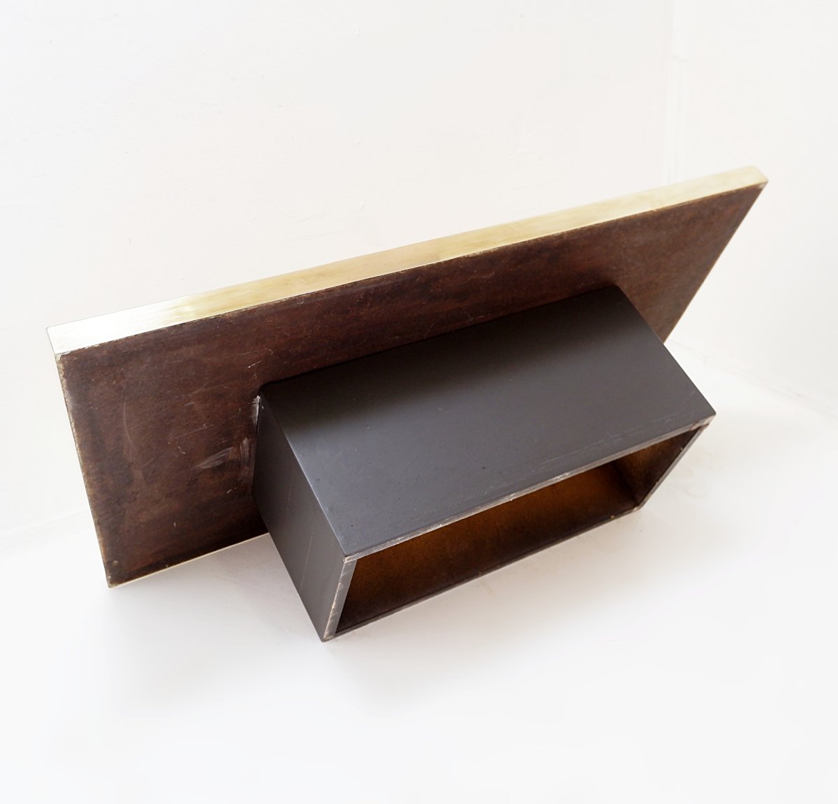 Engraved Brass Coffee Table, Christian Krekels Style, Belgium, 1977-photo-8