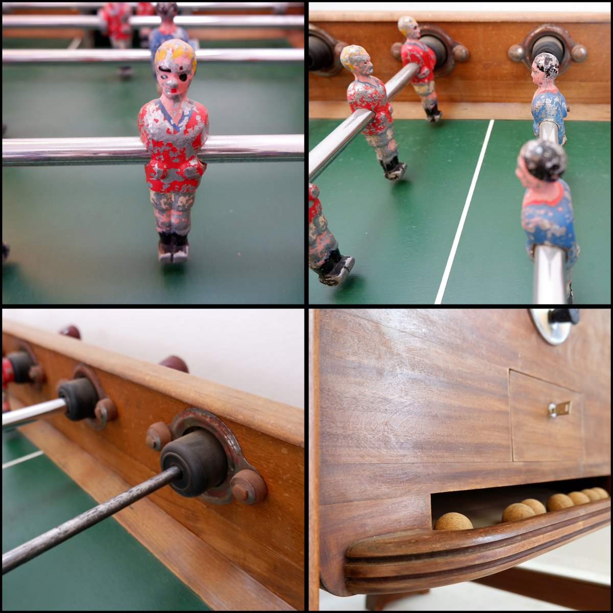 Stella "stella Champion" Model Foosball Table - France, Circa 1960-photo-5