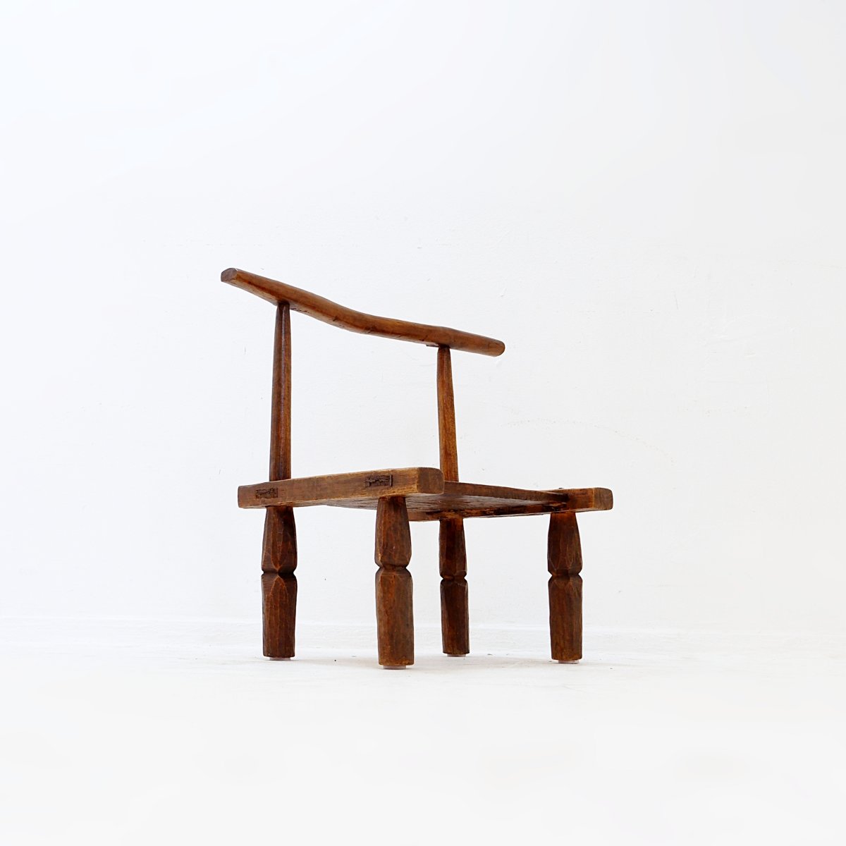 Hand-carved Traditional African “baoulé” Chair, 1920s-photo-2