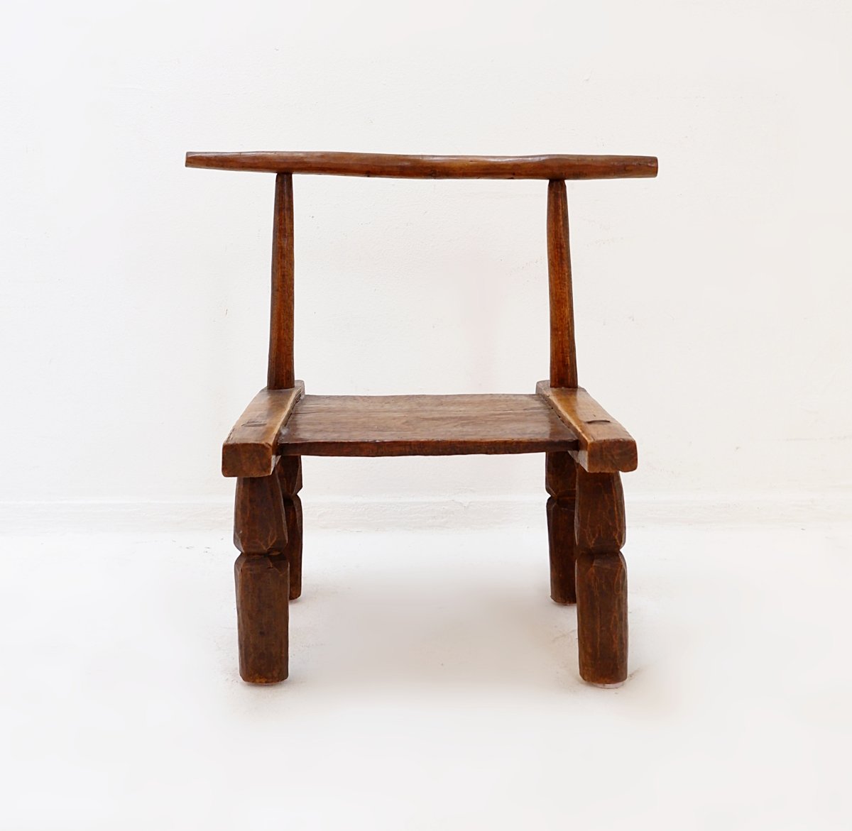 Hand-carved Traditional African “baoulé” Chair, 1920s-photo-3