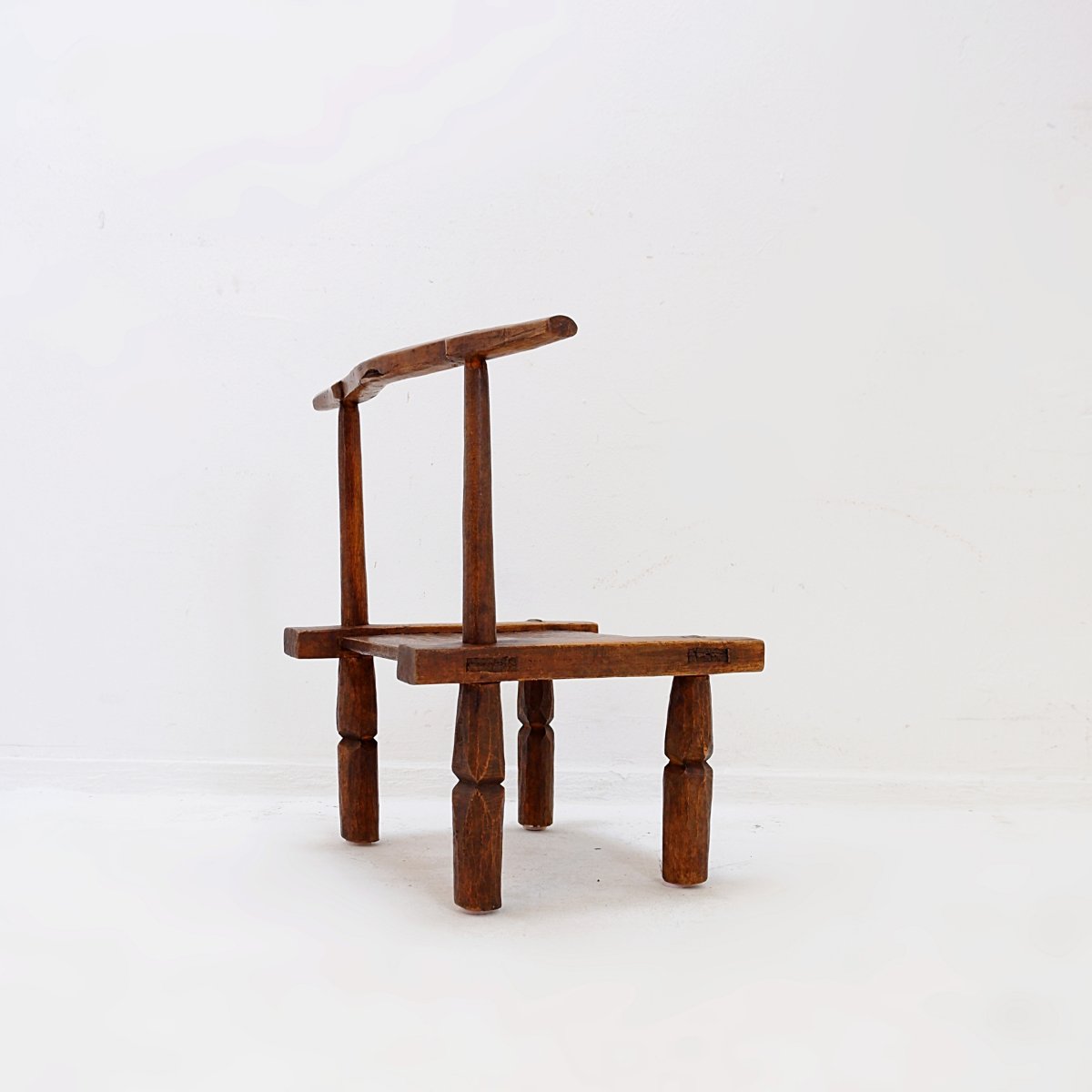 Hand-carved Traditional African “baoulé” Chair, 1920s-photo-4