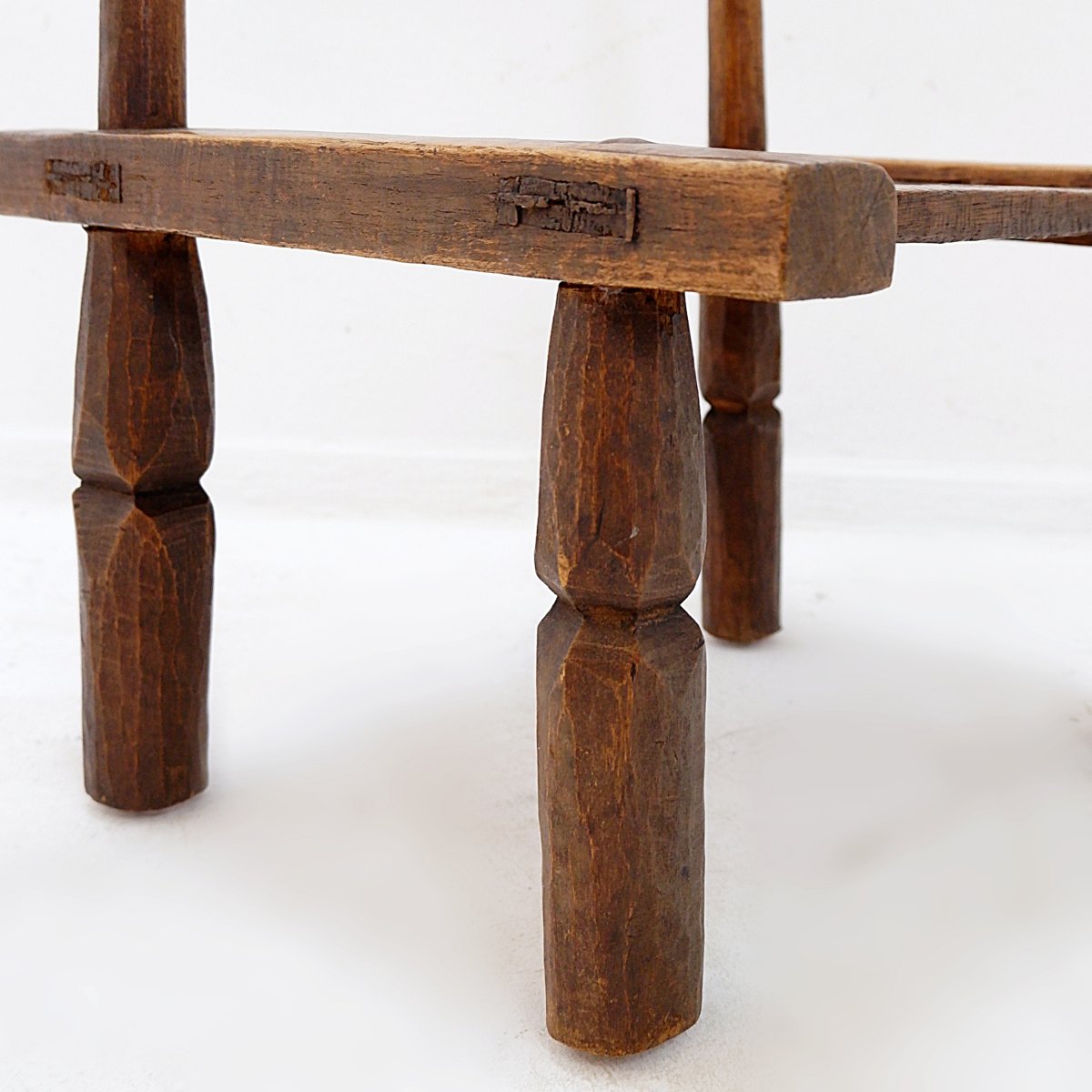 Hand-carved Traditional African “baoulé” Chair, 1920s-photo-2