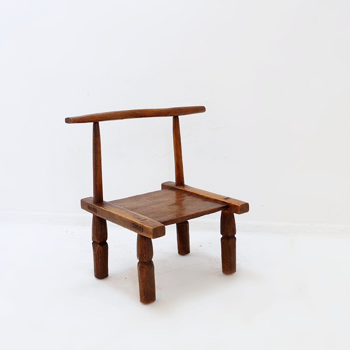 Hand-carved Traditional African “baoulé” Chair, 1920s-photo-4