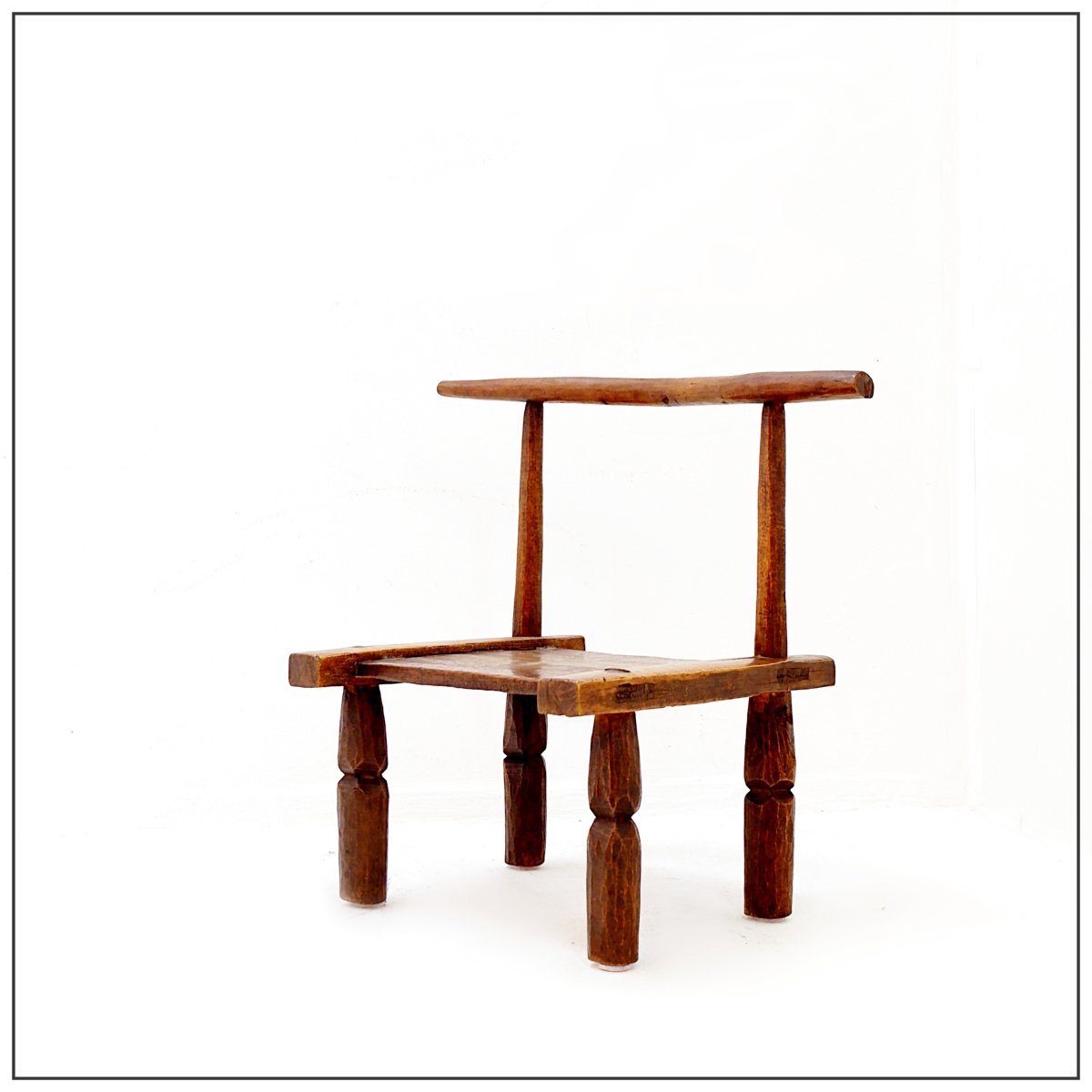 Hand-carved Traditional African “baoulé” Chair, 1920s