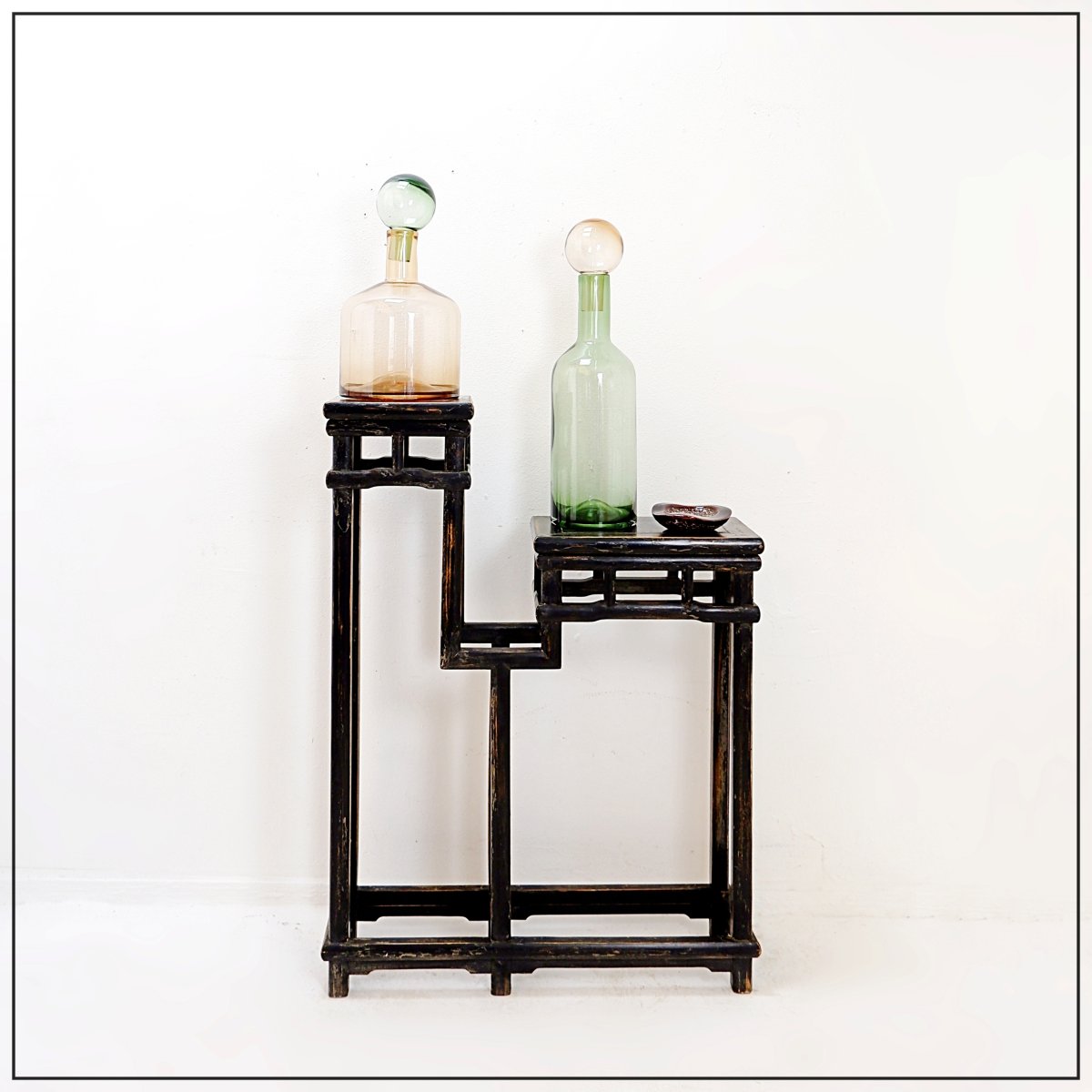 Two-tier Bonsai Stand Or Shelf – Asian Style, Circa 1930-photo-2