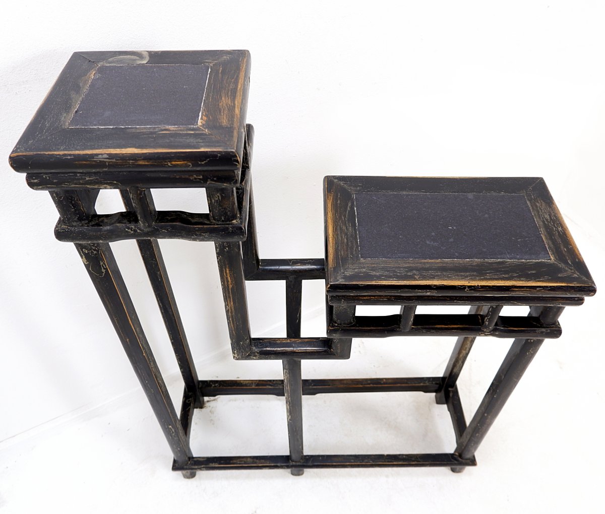 Two-tier Bonsai Stand Or Shelf – Asian Style, Circa 1930-photo-3