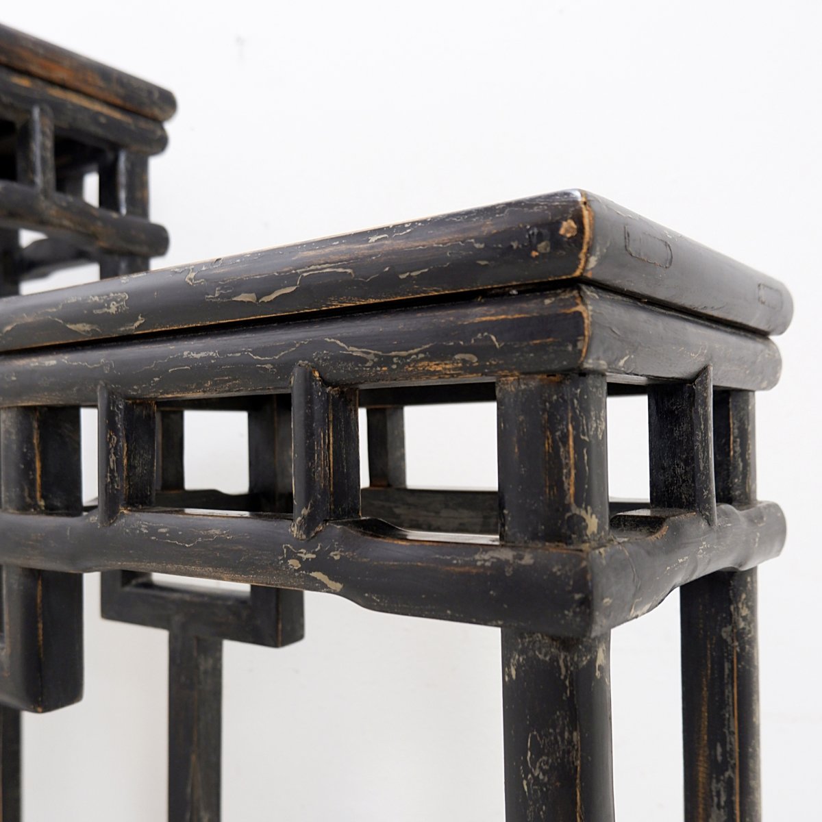 Two-tier Bonsai Stand Or Shelf – Asian Style, Circa 1930-photo-5