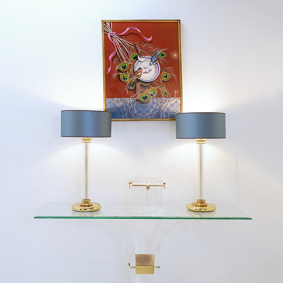 Pair Of Hollywood Regency-style Table Lamps By Af Cinquanta—italy, 1980-photo-2