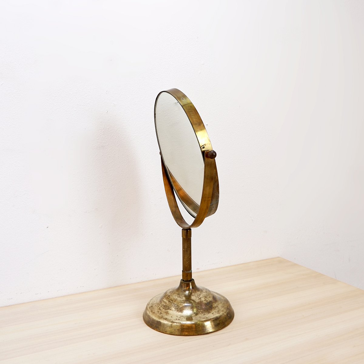 Miroir de coiffeuse ovale sur pied - Style rétro années 1960-photo-1