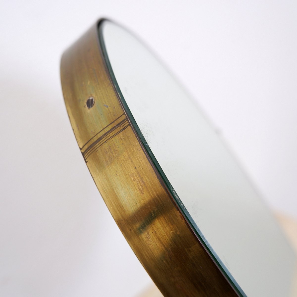 Miroir de coiffeuse ovale sur pied - Style rétro années 1960-photo-2