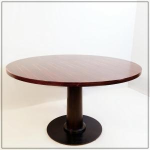 Round Dining Table In Macassar Ebony ø 128 Cm