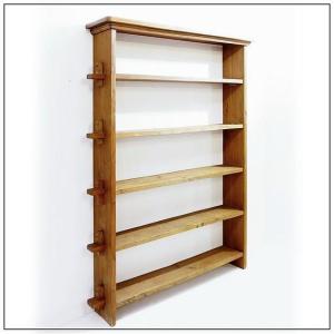 Brutalist Solid Wood Shelf - 1950s