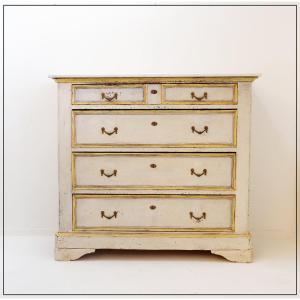 Italian Chest Of Drawers With Marble Top - 19th