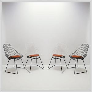 Set Of 4 Sm05 Dining Room Chairs By Cees Braakman & A. Dekker For Pastoe, 1950s