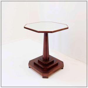 Table octogonale sur pied de style Art déco français - années 1930
