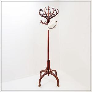 Grand porte-manteaux « Perroquet » en bois courbé, style Thonet – Début du XXe siècle