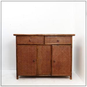 Bamboo And Rattan Sideboard (1960s)