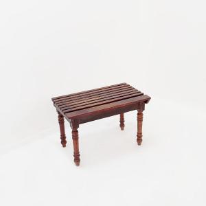 Antique Slatted Luggage Rack Or Small Side Bench – 19th Century