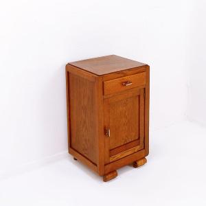 Petite table de chevet en chêne massif - style Art déco, vers 1920-1930