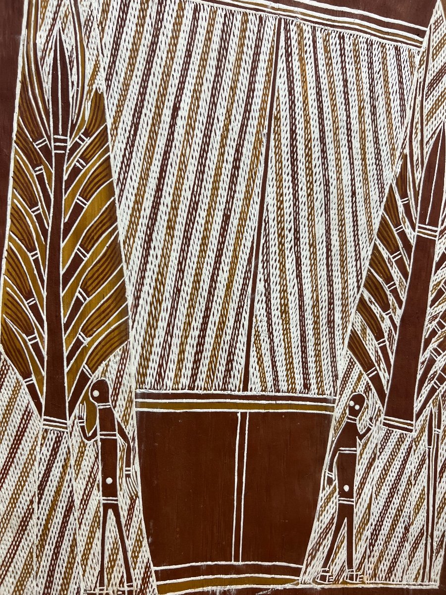 Peinture Sur écorce Aborigène : Jimmy Moduk -photo-4