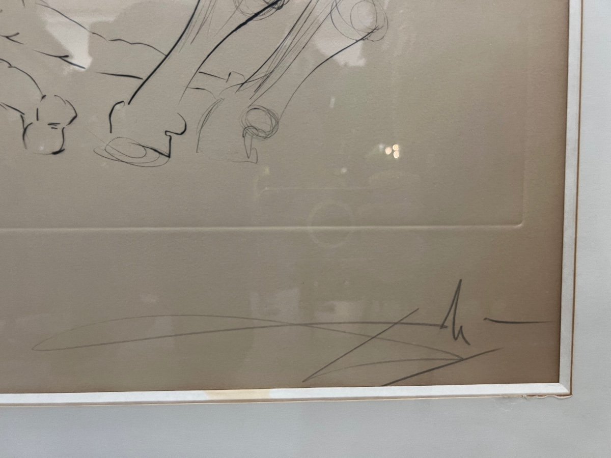 Rare Art Print Signed Dali And Numbered 118/150-photo-3