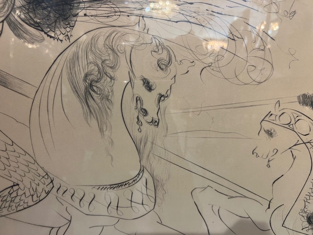 Rare Art Print Signed Dali And Numbered 118/150-photo-4
