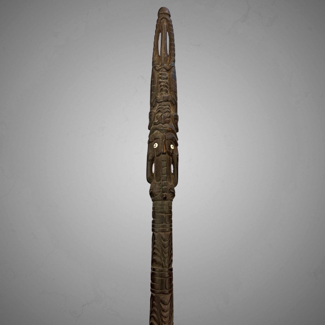 Top Statuettes Of Paddles From Papua, Sepik, Ramu-photo-3