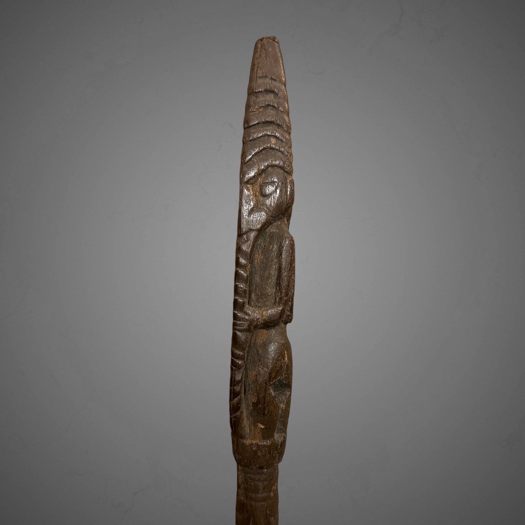 Top Statuettes Of Paddles From Papua, Sepik, Ramu-photo-7