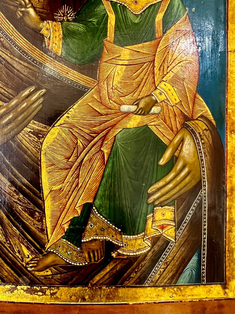 Icone De La Mère De Dieu Tikhvinskaya, Début XIXeme -photo-2