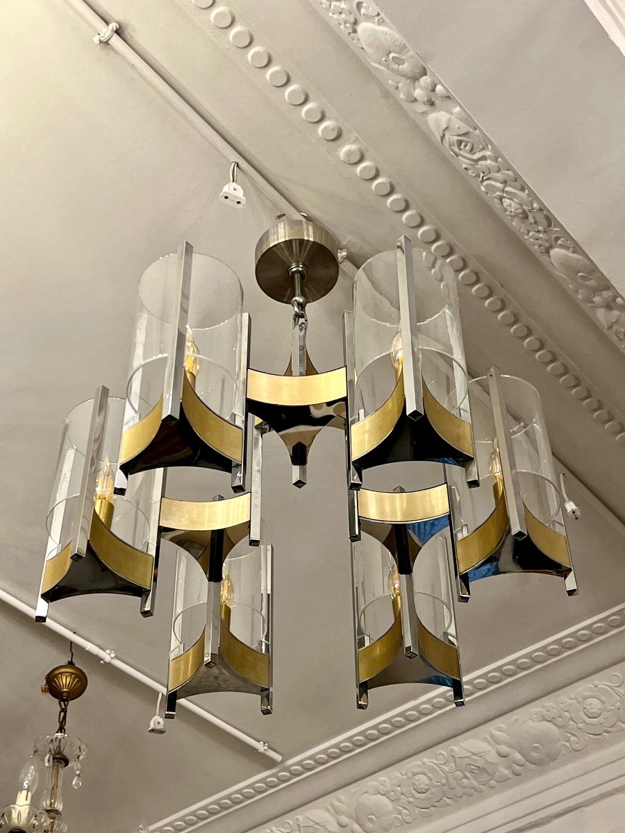Chandelier By Gaetano Sciolari, 60s-70s-photo-2