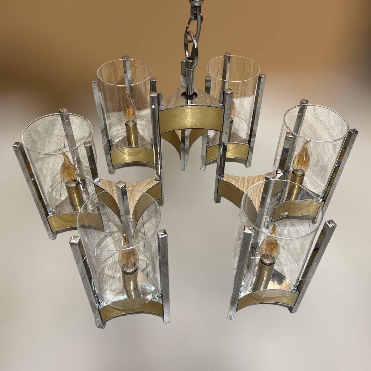 Chandelier By Gaetano Sciolari, 60s-70s-photo-4