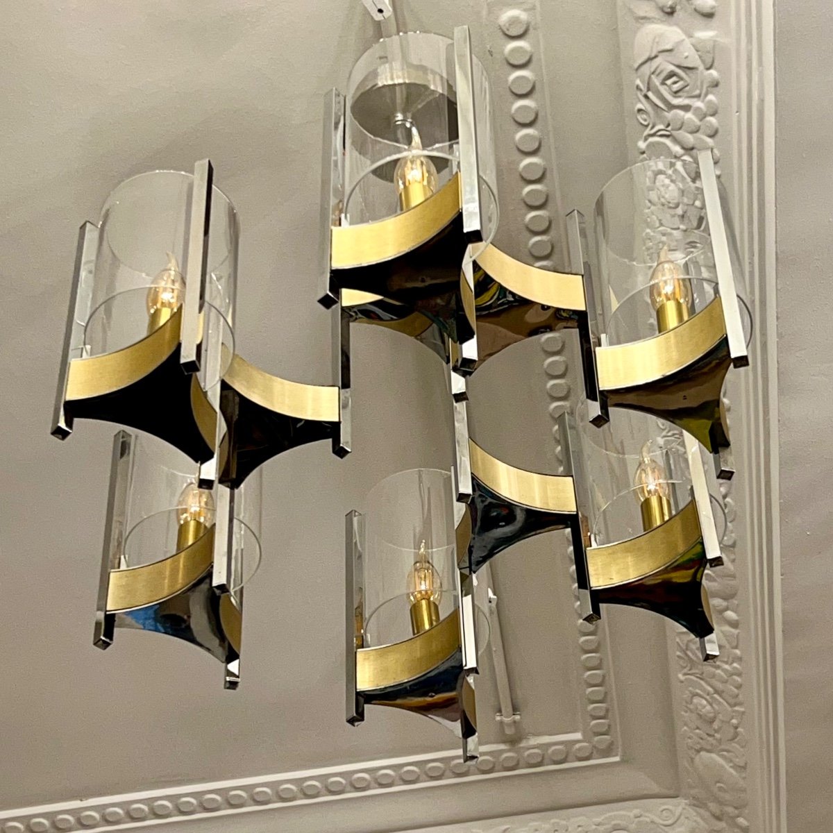 Chandelier By Gaetano Sciolari, 60s-70s