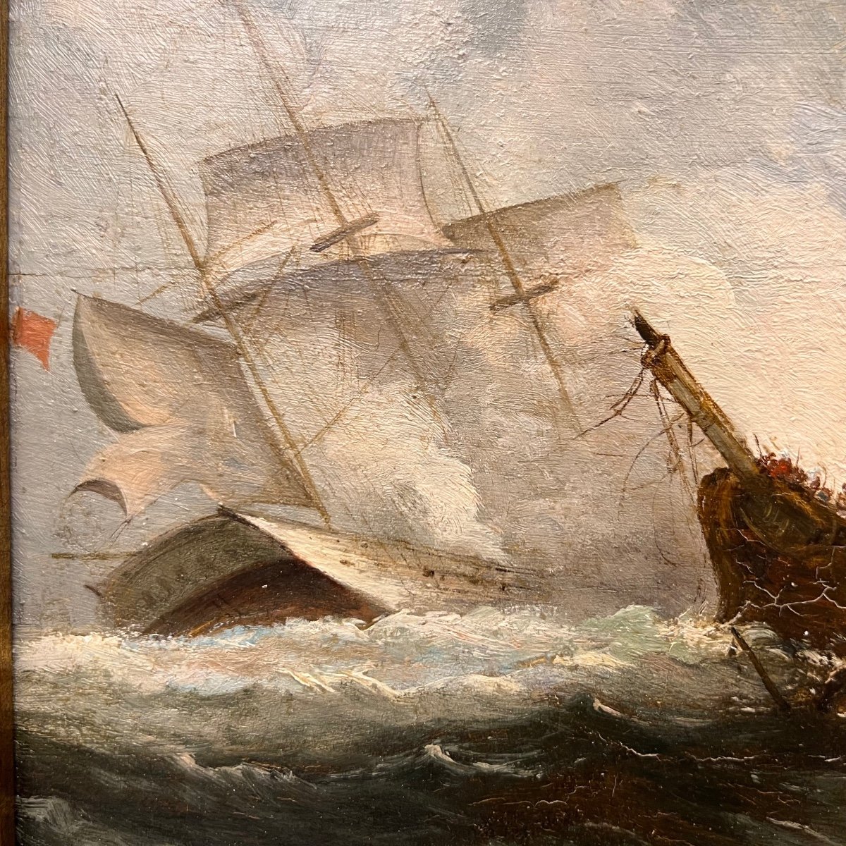 Marine Painting, Naval Battle 19th Century -photo-1