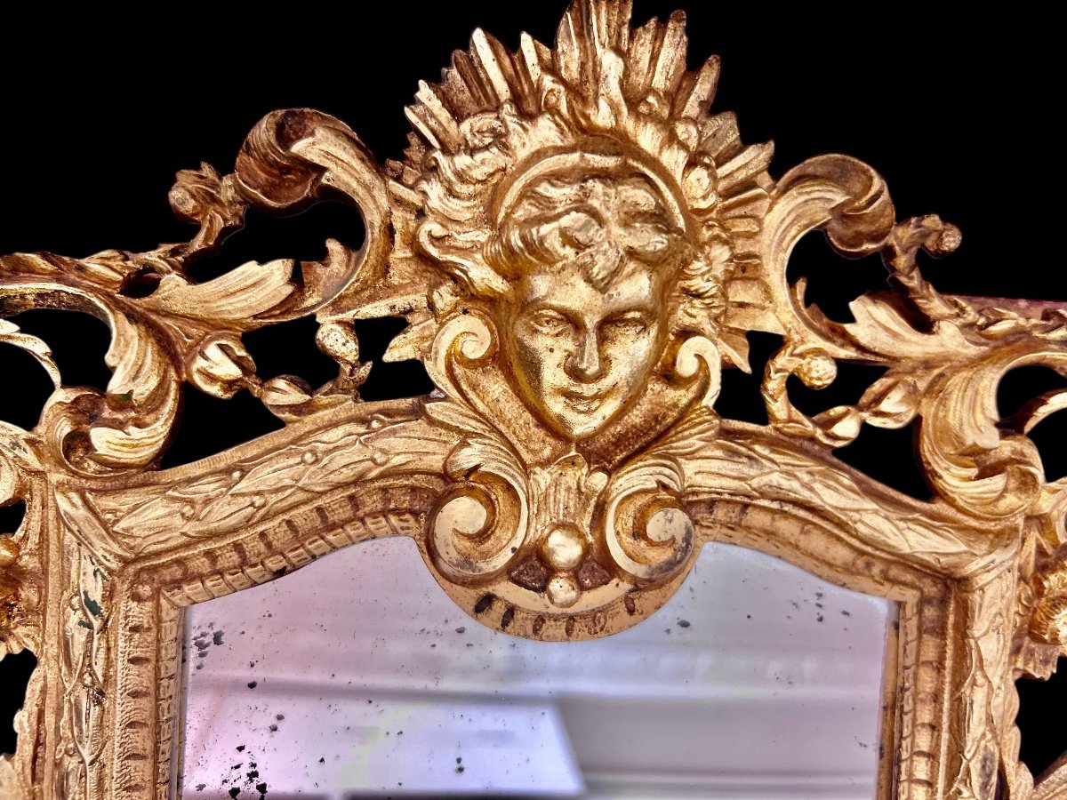 Chiseled And Gilded Bronze Mirror -photo-3