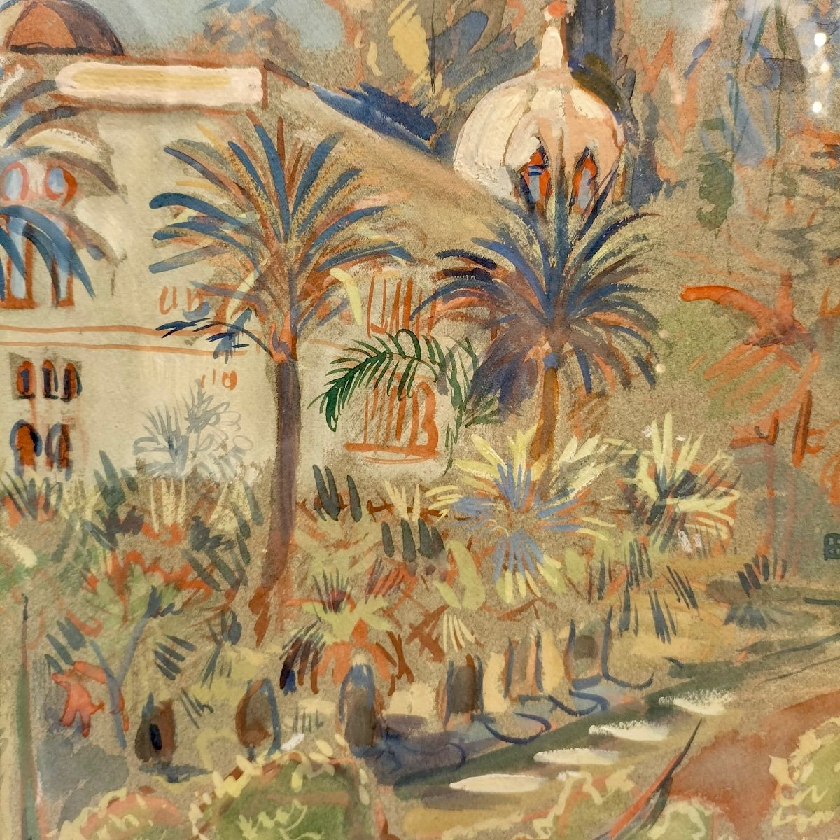 Oscar Spielmann, peintre Orientaliste, Jardins Du Palais Massena Et Negresco à Nice -photo-1