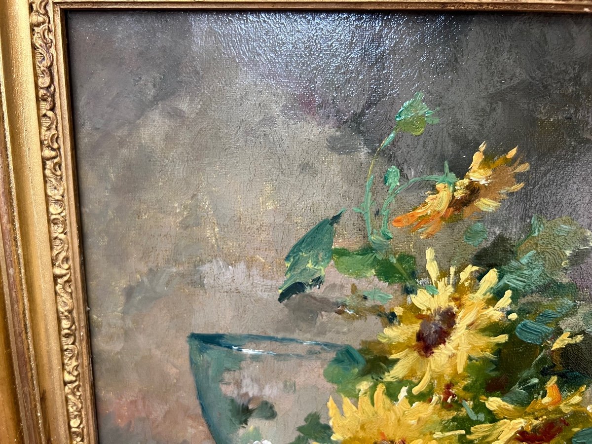 Tableau Nature Morte Aux Fleurs, Henri Cauchois-photo-3