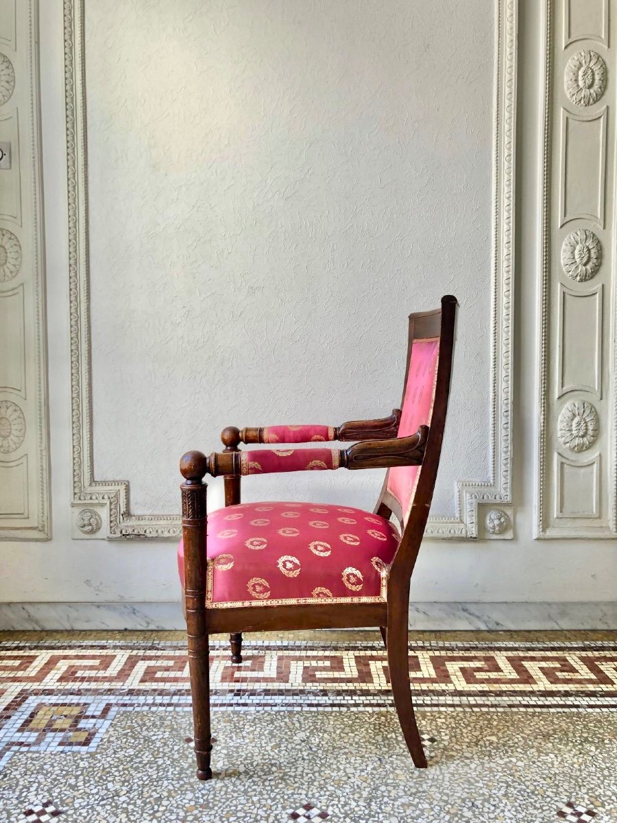 Pair Of Empire Mahogany Armchairs-photo-4