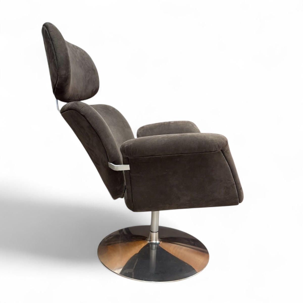Fauteuil Tulipe Par Pierre Paulin En Suédine Grise, Published By Artifort, The Netherlands, Cir-photo-5