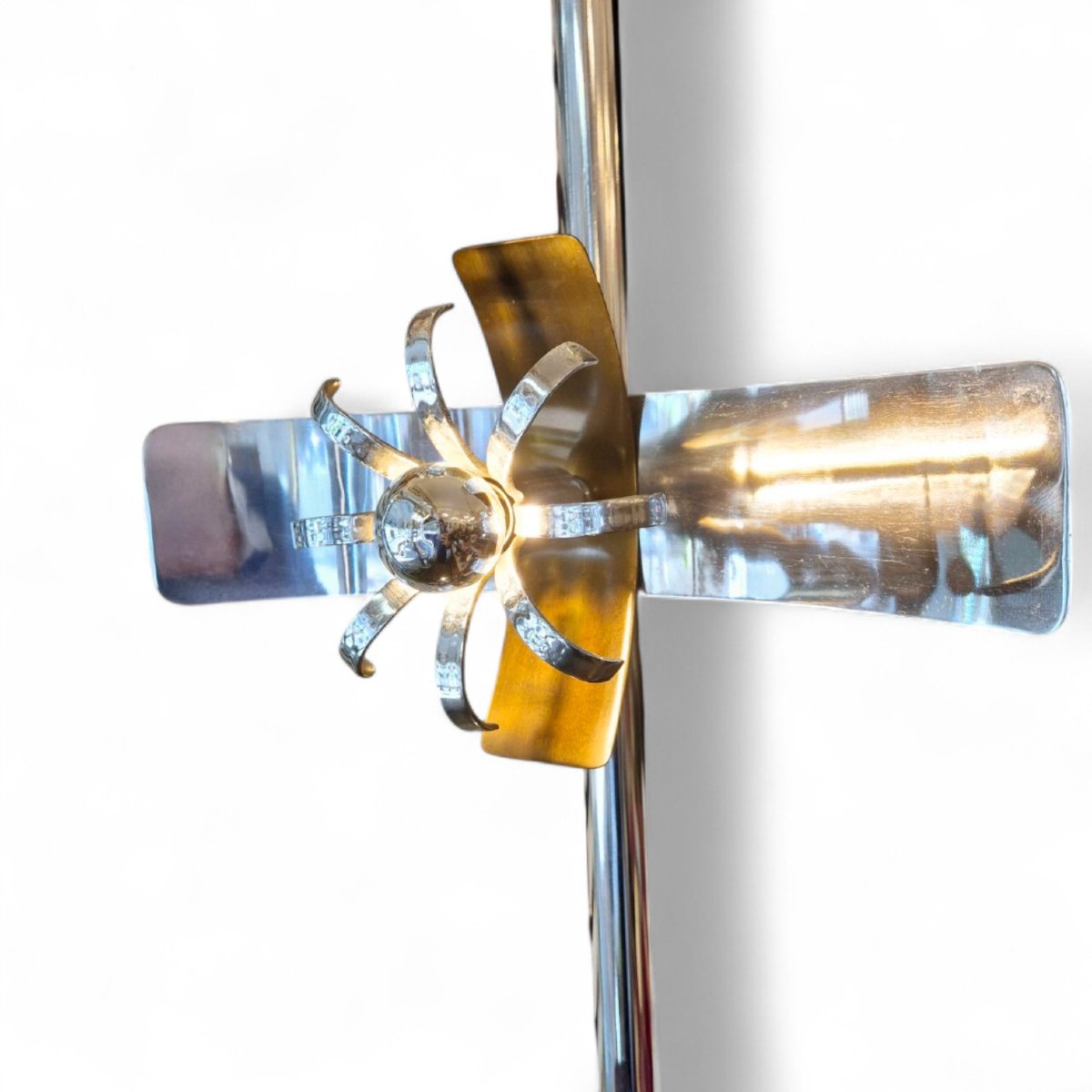 Space Age Floor Lamp, Chrome Metal, 1970s, Italy-photo-2