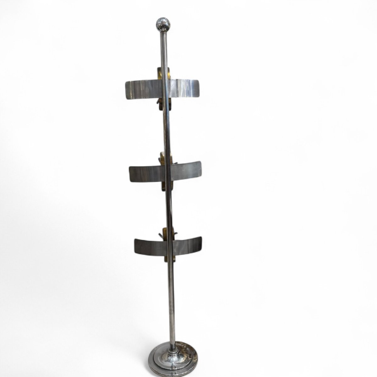 Space Age Floor Lamp, Chrome Metal, 1970s, Italy-photo-5