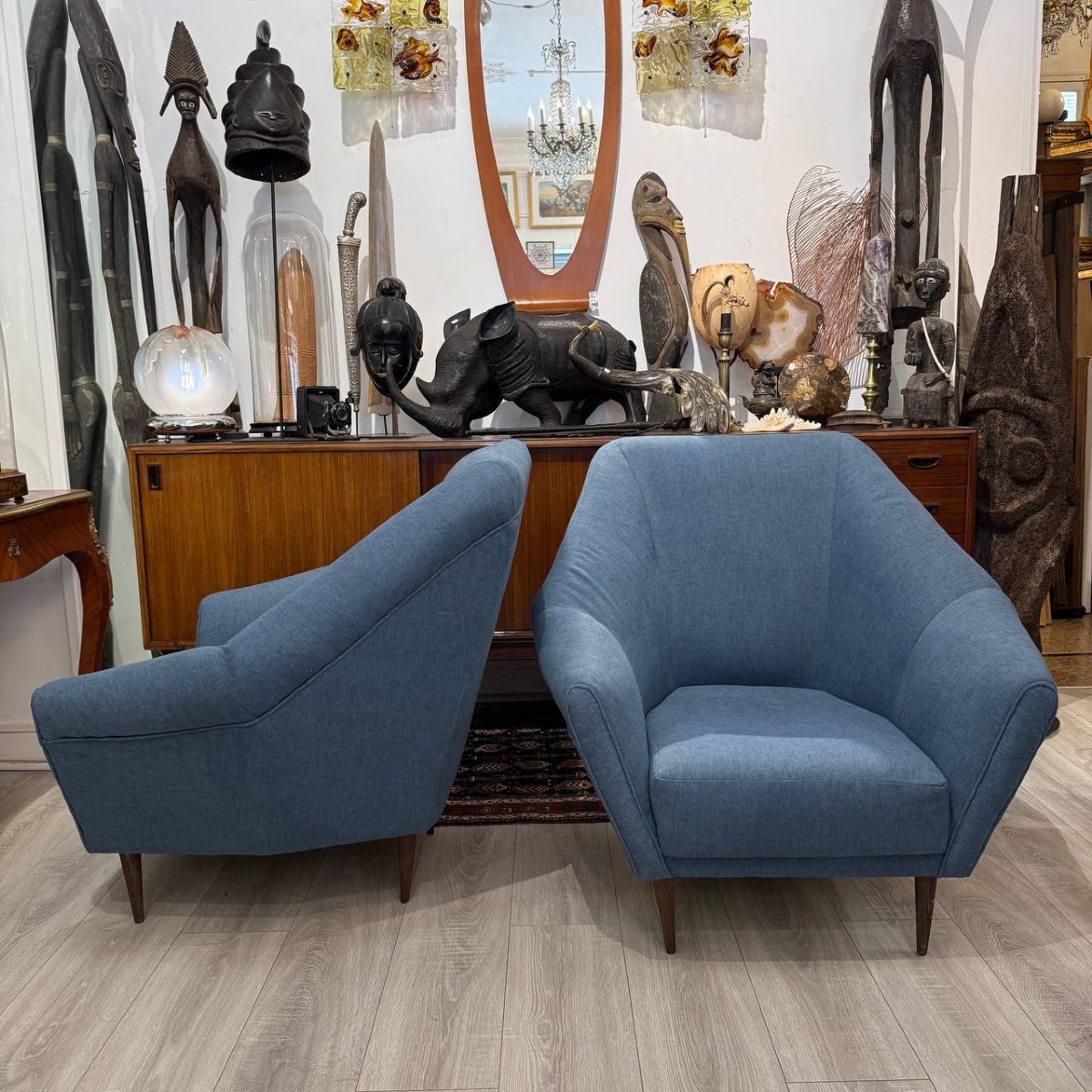 Pair Of Designer Lounge Chairs, Ico Parisi For Ariberto Colombo, Circa 1950/1960-photo-4