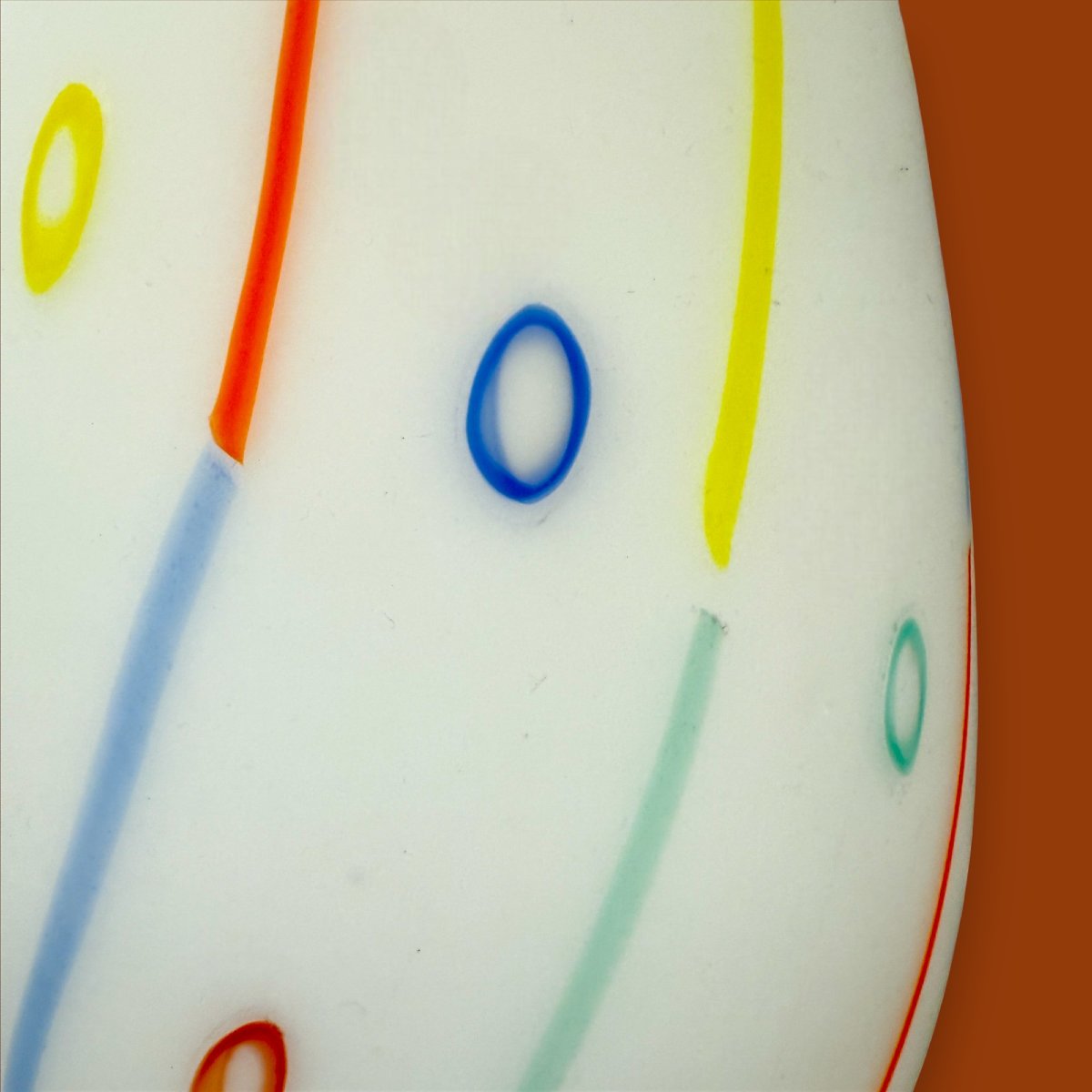 Lampe vintage italienne en verre de Murano et acier chromé, décor moderne-pop, 1970-photo-3