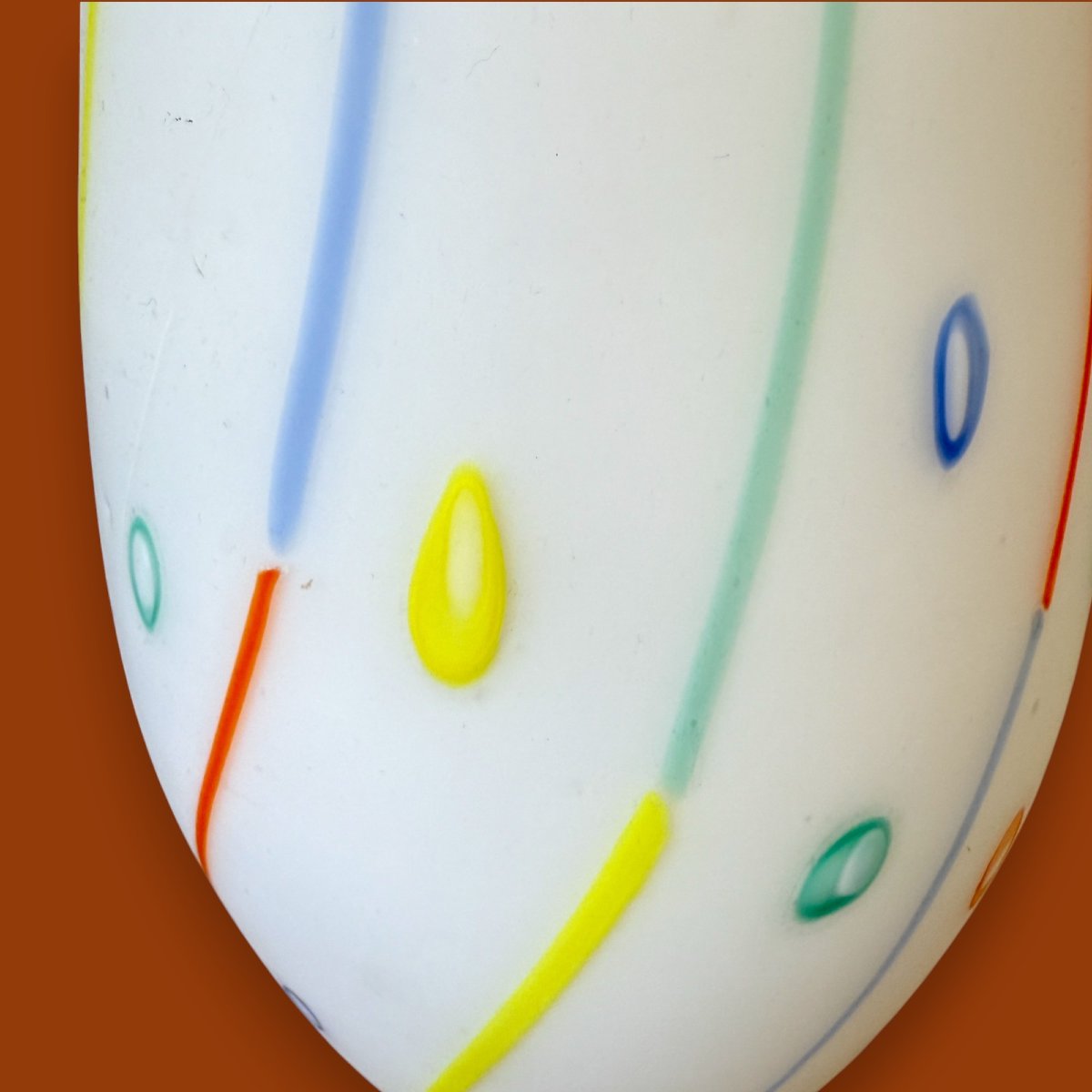 Lampe vintage italienne en verre de Murano et acier chromé, décor moderne-pop, 1970-photo-6