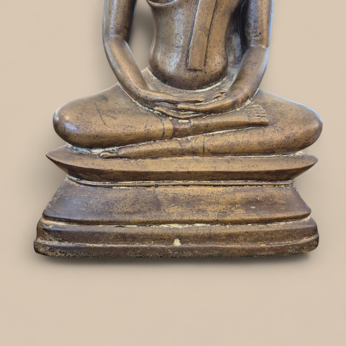 Gilded Bronze Seated Buddha, Dhyani Mudra, Ayutthaya, Thailand, 19th Century-photo-6