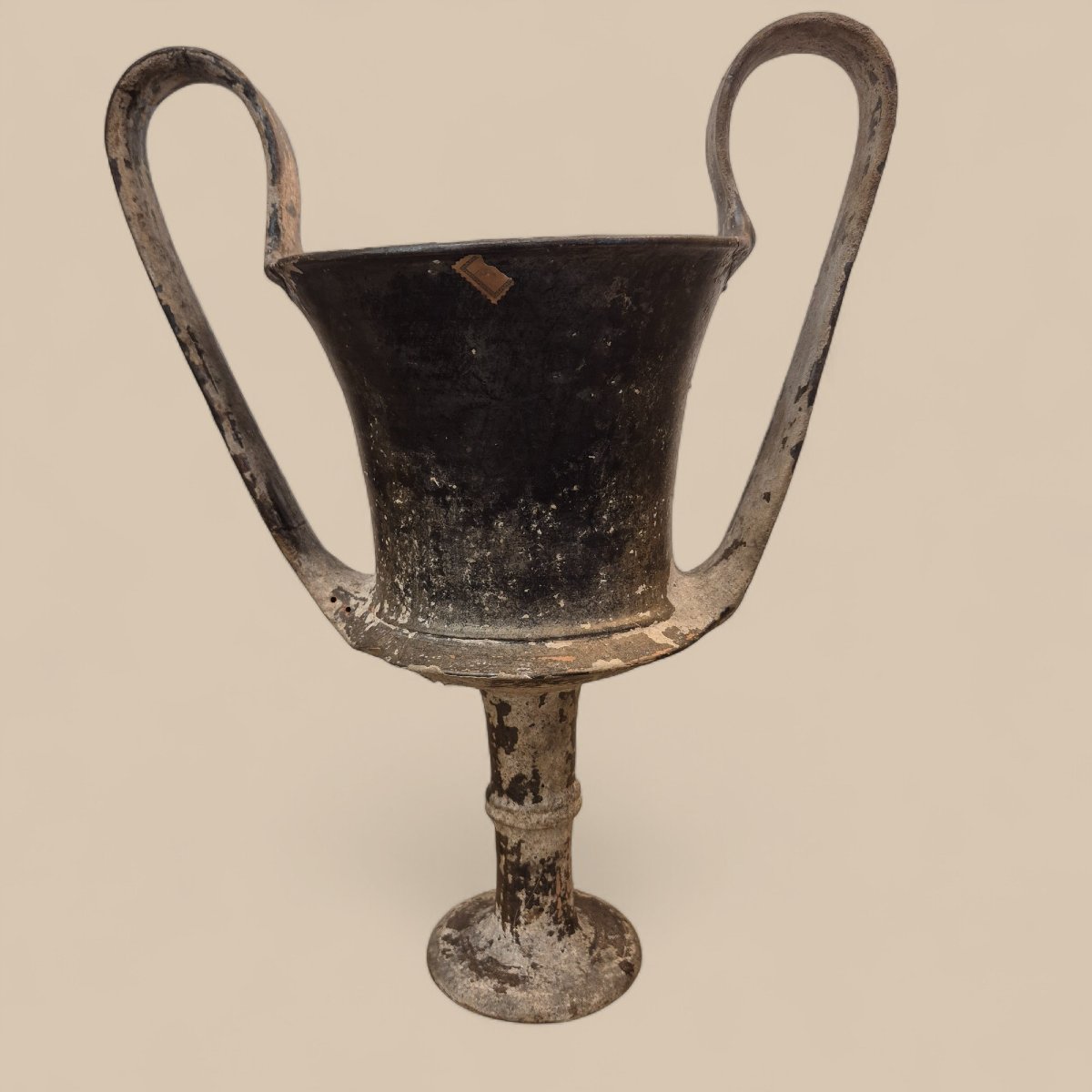 Ancient Greek Terracotta Kantharos With Thermoluminescence Certificate, 1st Century Ad-photo-3