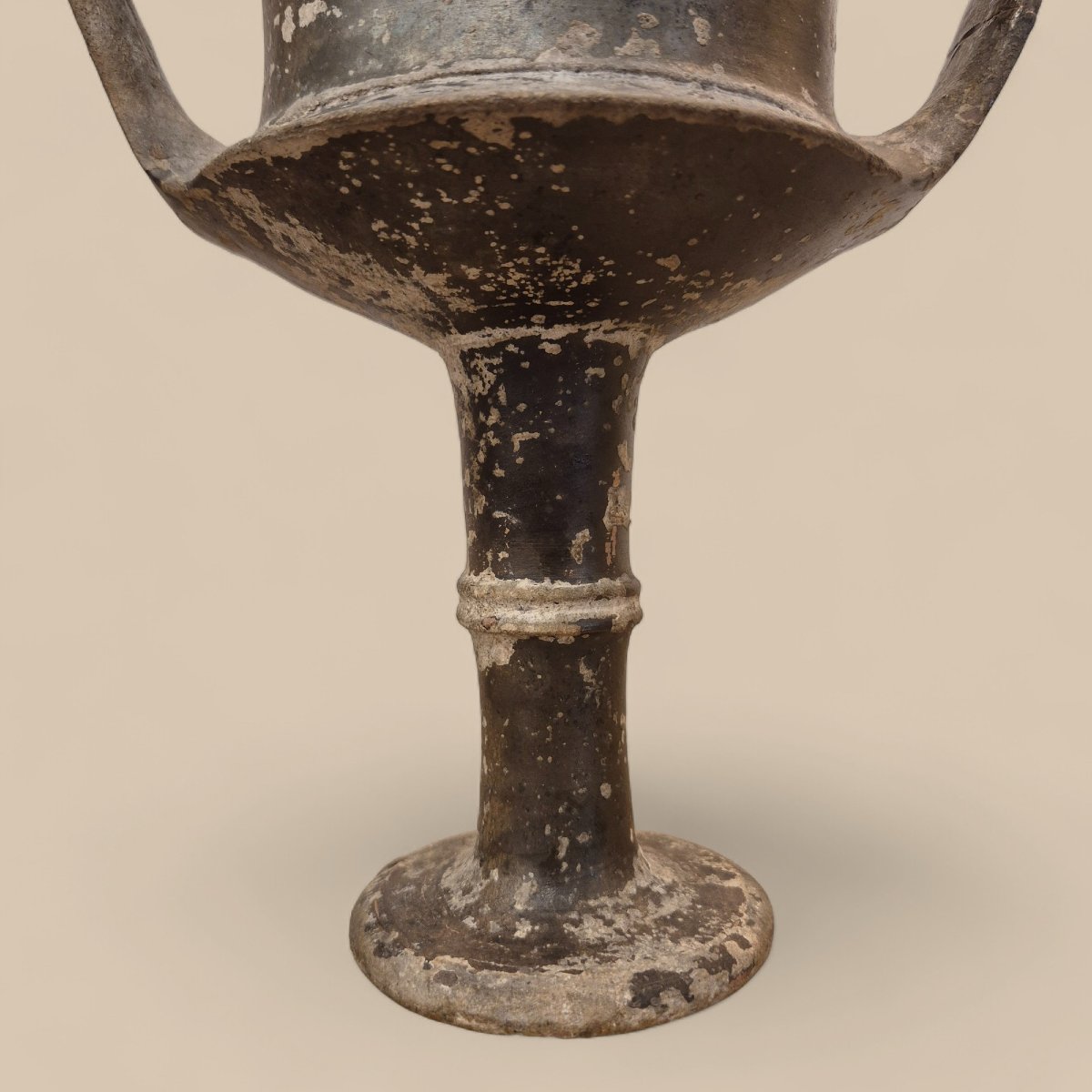 Ancient Greek Terracotta Kantharos With Thermoluminescence Certificate, 1st Century Ad-photo-1