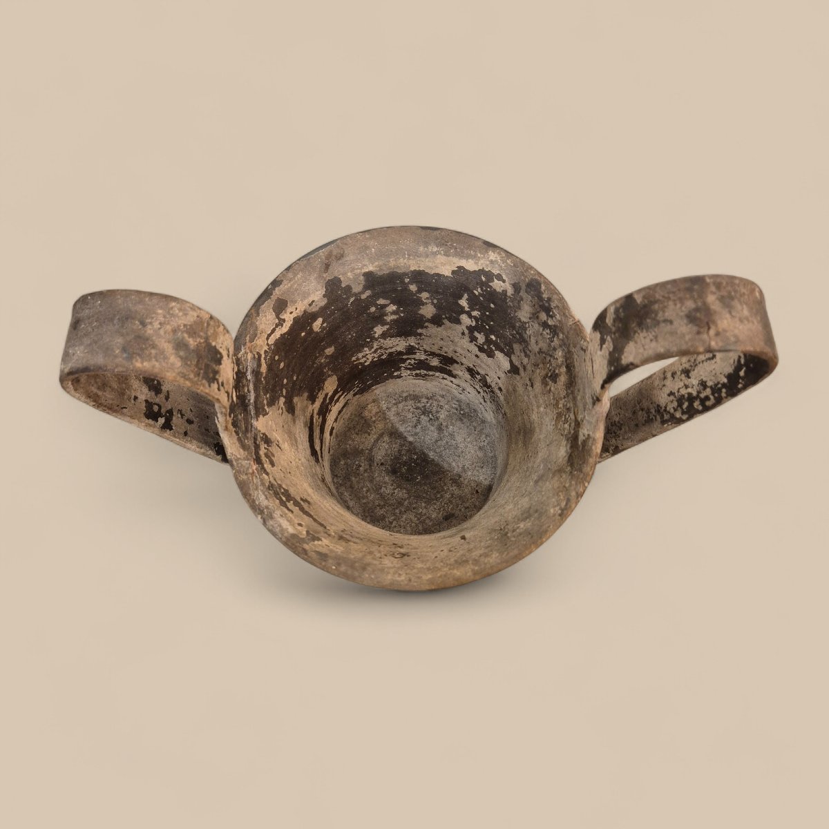 Ancient Greek Terracotta Kantharos With Thermoluminescence Certificate, 1st Century Ad-photo-4