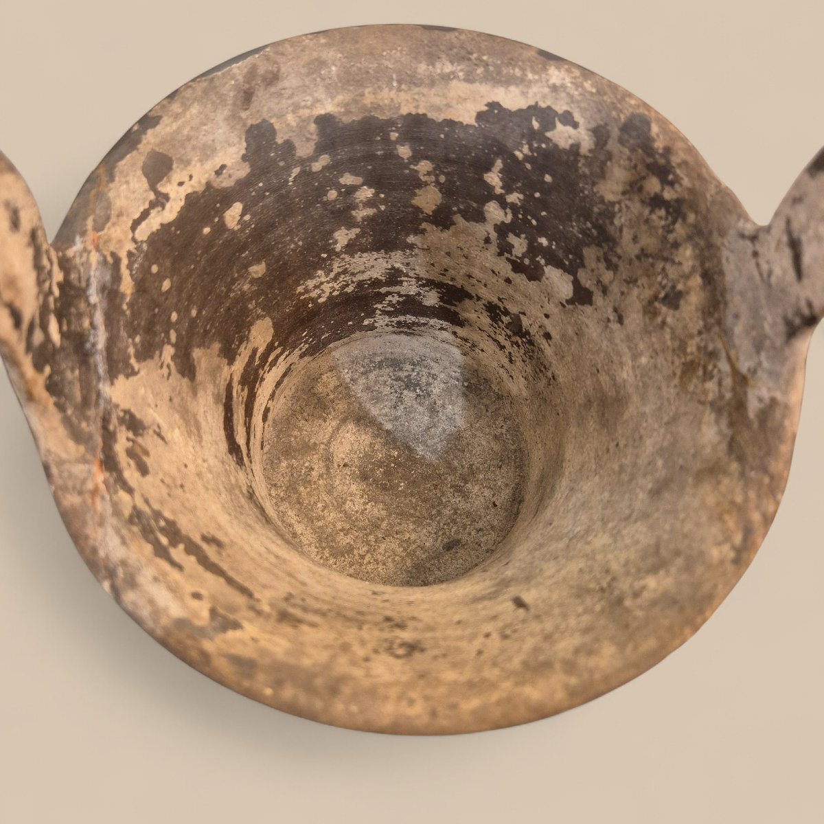 Ancient Greek Terracotta Kantharos With Thermoluminescence Certificate, 1st Century Ad-photo-5