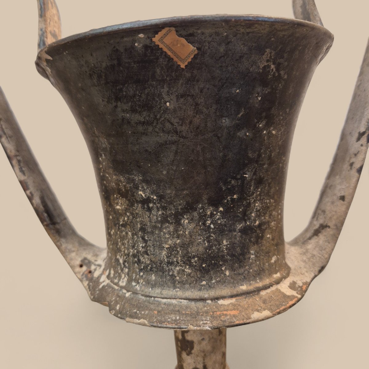 Ancient Greek Terracotta Kantharos With Thermoluminescence Certificate, 1st Century Ad-photo-6